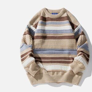 Aelfric Eden Unisex Stripe Color Blocking Sweater